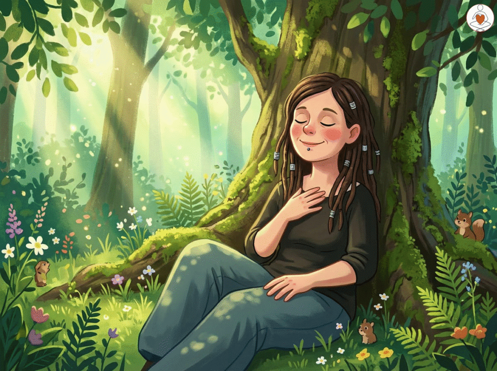 Meditation kann auch im Wald stattfinden